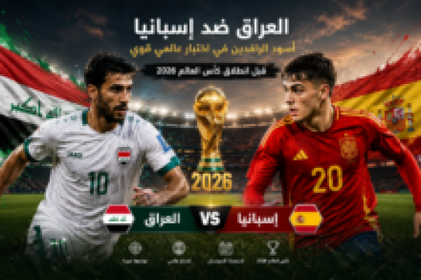 iraq vs spain.. طريقة متابعة مباراة العراق وإسبانيا اليوم عبر القنوات الناقلة والموعد وتفاصيل اللقاء الودي